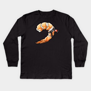 Shrimpin’ Ain’t Easy Kids Long Sleeve T-Shirt